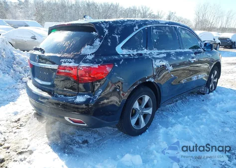 2015 Acura Mdx z USA, uszkodzony, nr VIN 5FRYD4H26FB012196